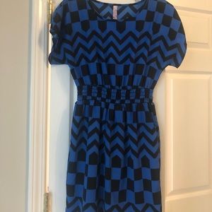 Black/Blue Geometric Dress